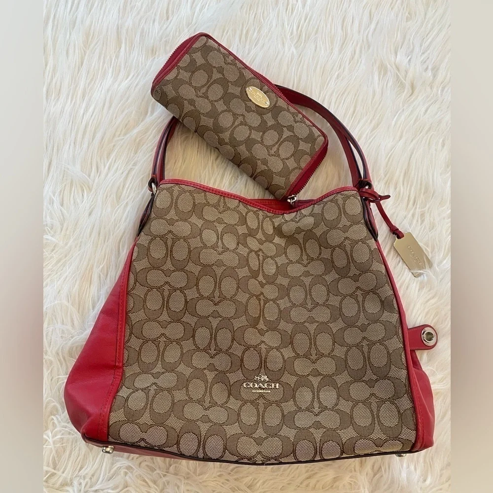 👜 COACH 👜EDIE SHOULDER BAG‎ 31 IN SIGNATURE (COACH F36466)